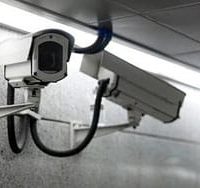 Video Cameras monitoring the underground pedestria